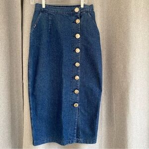 Vintage Wrangler Denim Concho Skirt